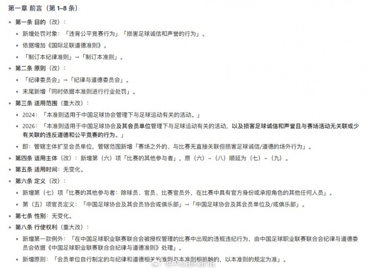 朱艺：足协发新《纪律与道德准则》 把道德、诚信纳入执纪对象